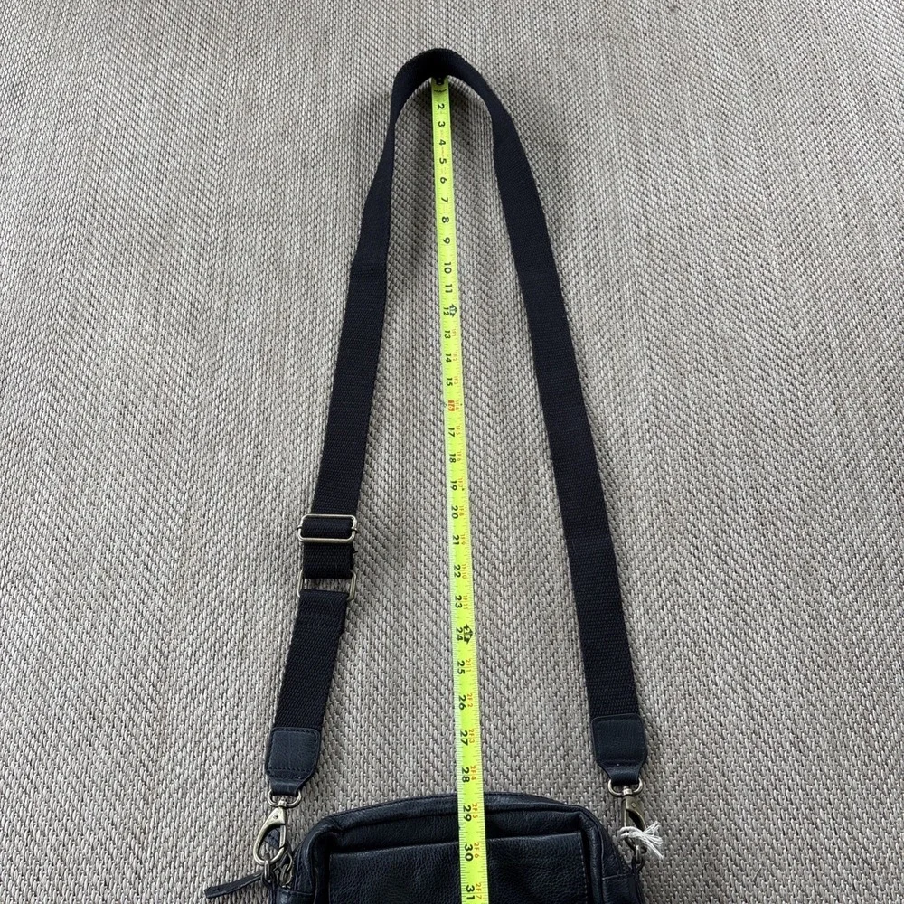 Fat Face Womens Black Genuine Leather Crossbody Bag Purse Classic - Picture 14 of 14